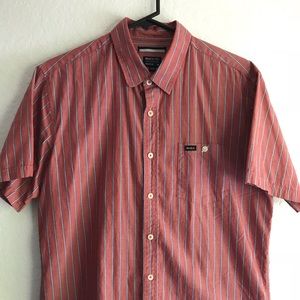 RVCA pin-striped button-up.